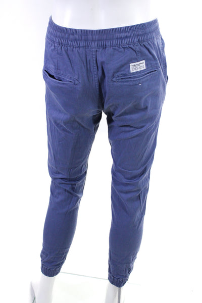 Publish Men's Drawstring Waist Pockets Tapered Leg Jogger Pant Blue Size 32