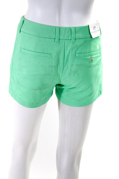 Southern Tide Women's Button Closure Pockets Chino Dress Short Green Size 00