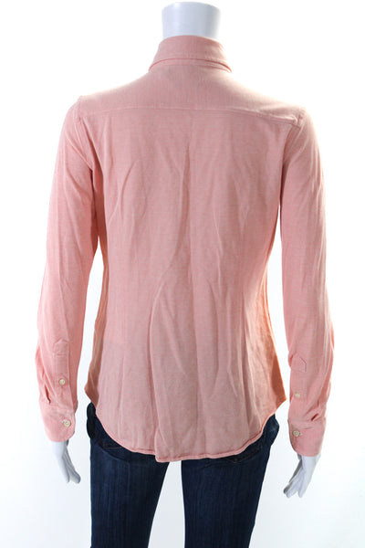 Ralph Lauren Women's Collared Long Sleeves Button Down Shirt Pink Size M