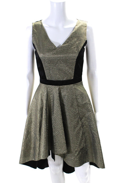 nha khanh Womens Gold Bar Dress Gold Size 4 12896144