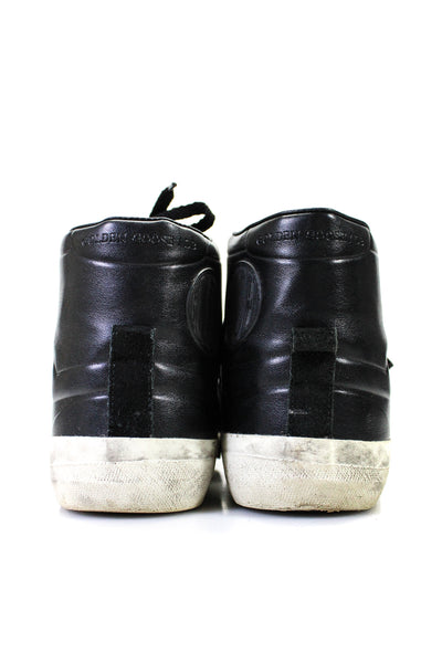 Golden Goose Deluxe Brand Womens High Top 2. 12 Sneakers Black Leather Size 41