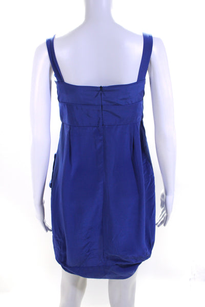 Zimmermann Womens Silk Sleeveless Sweetheart Neck Blouson Dress Blue Size 1