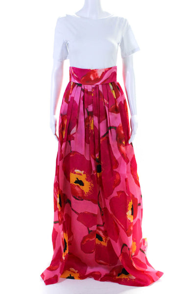 Carolina Herrera Full Floral Ball Maxi Skirt Pink Size 0 eBay Endless Runway