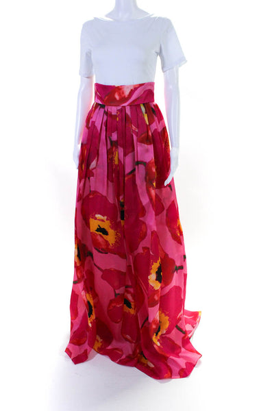 Carolina Herrera Full Floral Ball Maxi Skirt Pink Size 0 eBay Endless Runway