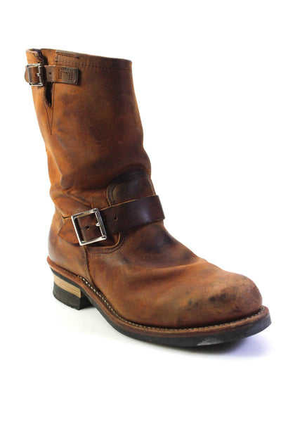 Red Wing Mens Distressed Leather Motorcycle Boots Tan 9.5 eBay Endless Runway