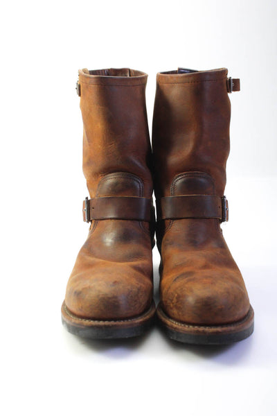 Red Wing Mens Distressed Leather Motorcycle Boots Tan 9.5 eBay Endless Runway