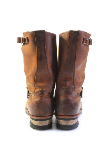 Red Wing Mens Distressed Leather Motorcycle Boots Tan 9.5 eBay Endless Runway