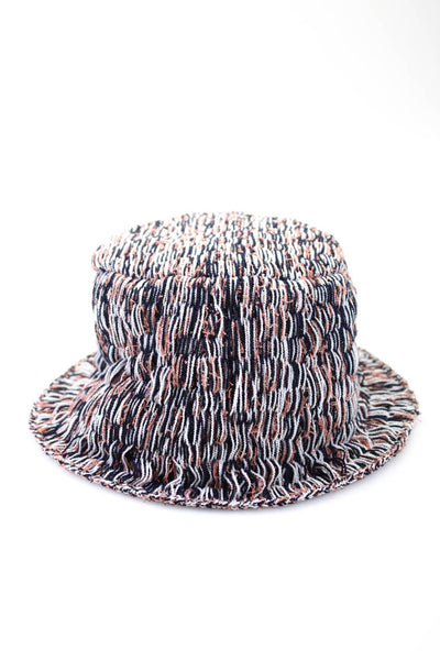 Eckhaus Latta Black and Orange Bucket Hat