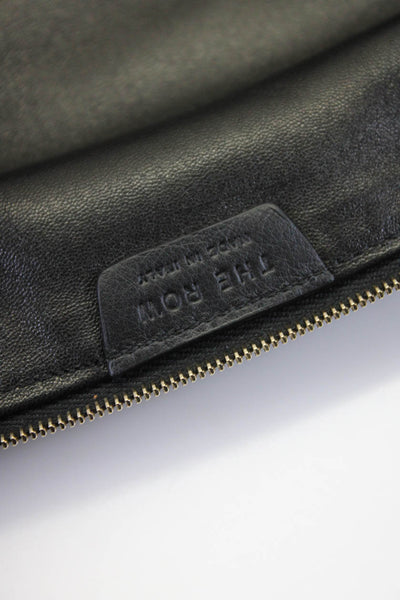 The Row Dante XL Clutch Bag in Napa Leather Black from eBay Endless Runway