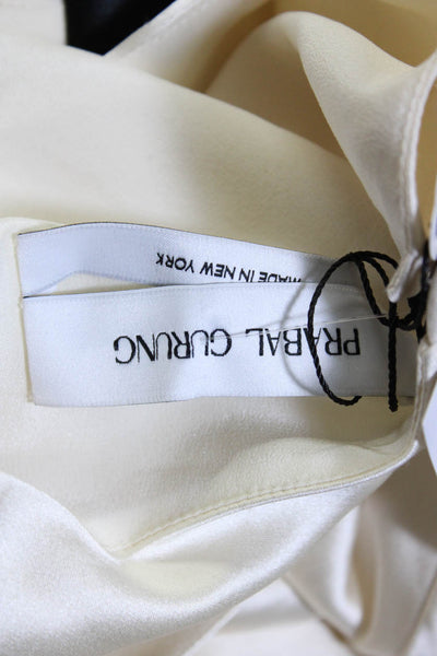Prabal Gurung Satin Color Block Evening Gown White Size 6 eBay Endless Runway