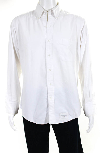 Thom Browne Mens Long Sleeve Button Up Shirt White Size XL eBay Endless Runway