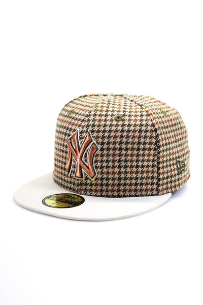 New Era Cap Mens Houndstooth Flat Brim Baseball Cap Brown eBay Endless Runway