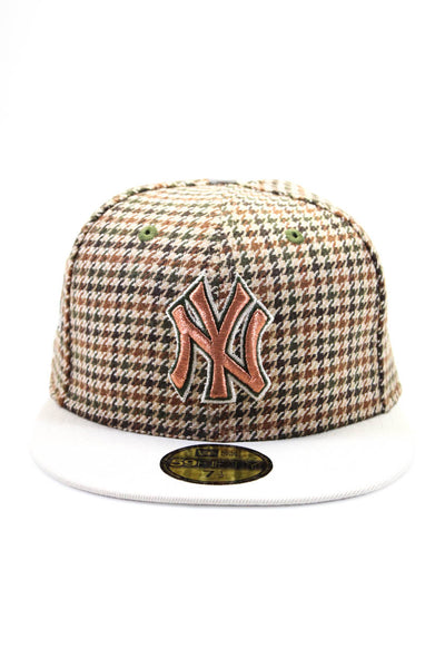 New Era Cap Mens Houndstooth Flat Brim Baseball Cap Brown eBay Endless Runway