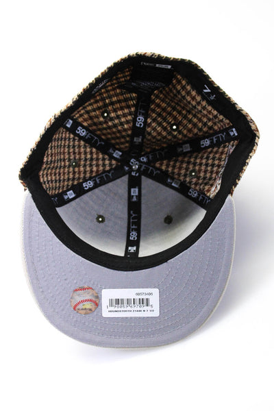 New Era Cap Mens Houndstooth Flat Brim Baseball Cap Brown eBay Endless Runway