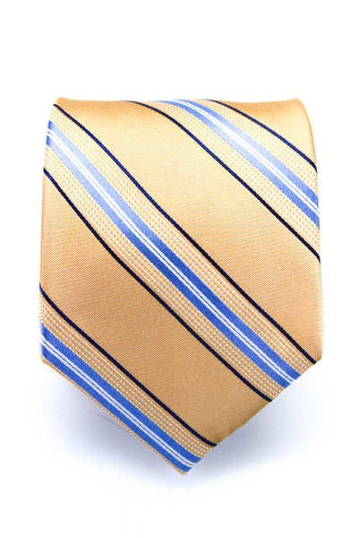 Michael Michael Kors Stripe Jacquard Tie Beige Blue Silk eBay Endless Runway