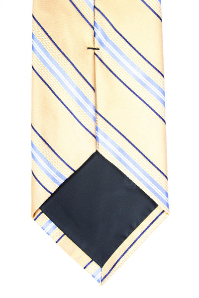 Michael Michael Kors Stripe Jacquard Tie Beige Blue Silk eBay Endless Runway