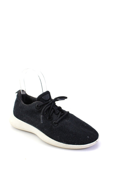 Allbirds Womens Lace Up Low Top Wool Running Sneakers Black Size 3