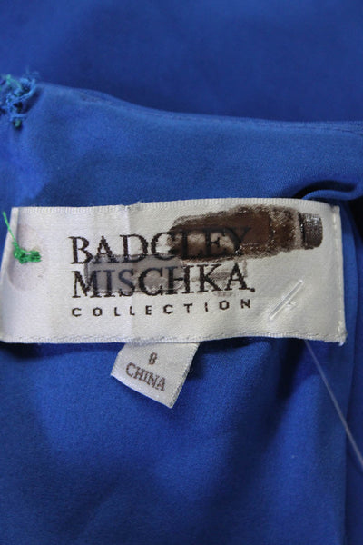 Badgley Mischka Womens Keena Gown Blue Size 8 11698052