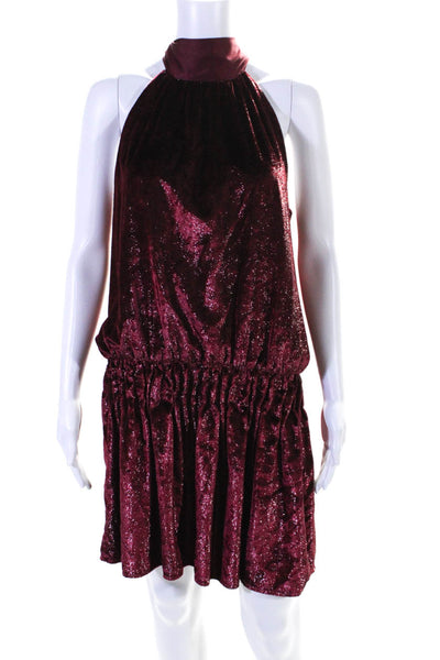 Ramy Brook Womens Velvet Lori Dress Red Size 12 12990086