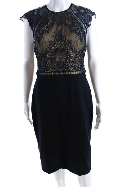 CATHERINE DEANE Womens Lace Noella Dress Blue Size 8 12633190