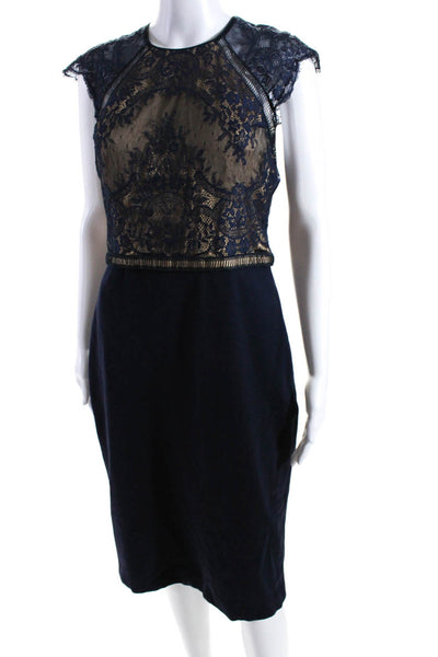 CATHERINE DEANE Womens Lace Noella Dress Blue Size 8 12633190