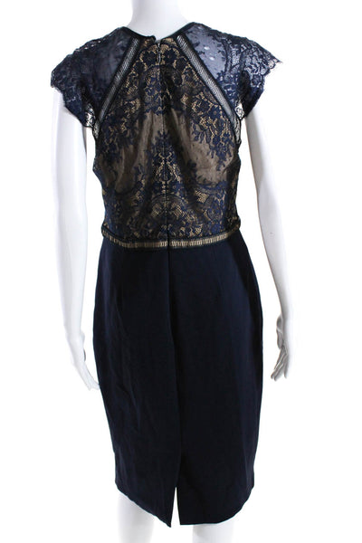 CATHERINE DEANE Womens Lace Noella Dress Blue Size 8 12633190