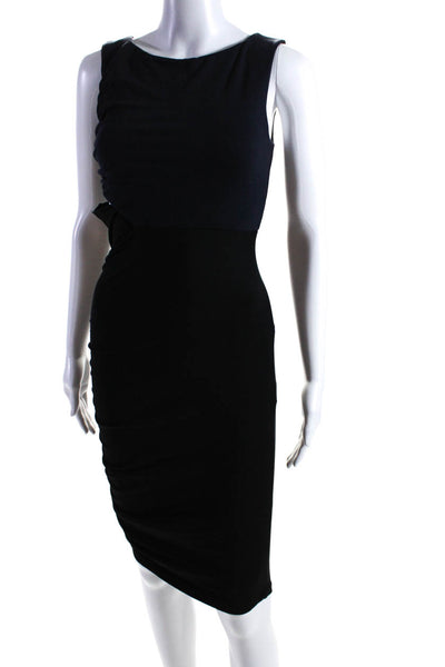 Susana Monaco Womens Side Gathered Cutout Dress Black Size 0 12356775