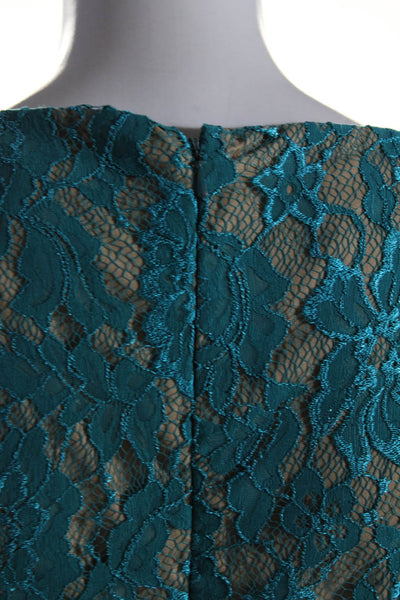 ML Monique Lhuillier Womens Lace Ella Dress Green Size 2 10515269