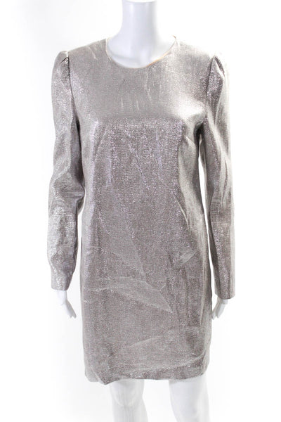 Rachel Zoe Womens Silver Metallic Millie Dress Silver Size 12 12900922