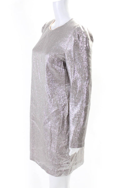 Rachel Zoe Womens Silver Metallic Millie Dress Silver Size 12 12900922