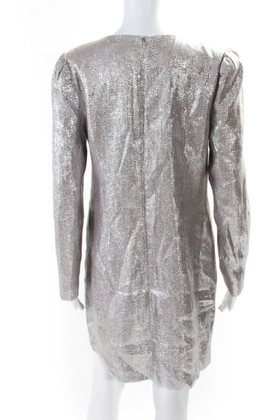 Rachel Zoe Womens Silver Metallic Millie Dress Silver Size 12 12900922