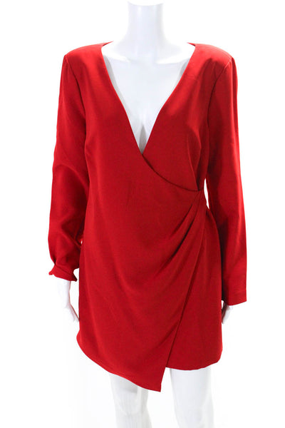 LIKELY Womens Red Faux Wrap Dani Dress Red Size 10 13112462