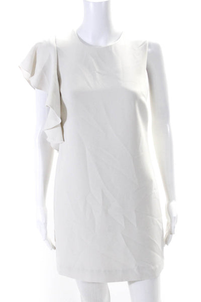 Elizabeth and James Womens Luca Ruffle Dress White Size 2 11052189