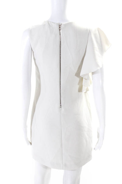 Elizabeth and James Womens Luca Ruffle Dress White Size 2 12065888