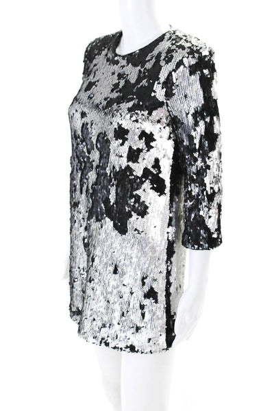 Elizabeth and James Womens Speckle Dress Silver Size 6 12697337
