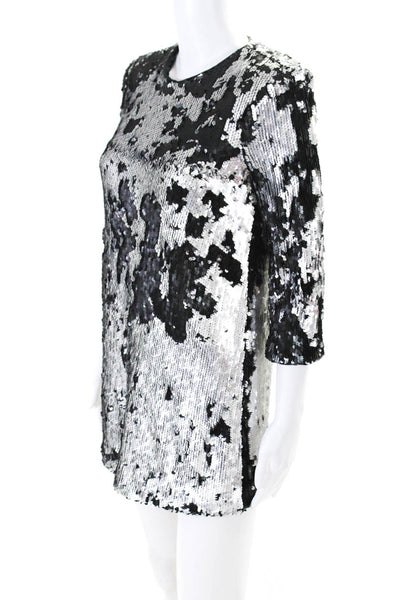 Elizabeth and James Womens Speckle Dress Silver Size 0 12695178