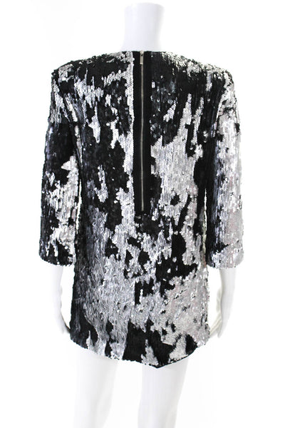 Elizabeth and James Womens Speckle Dress Silver Size 6 12697337