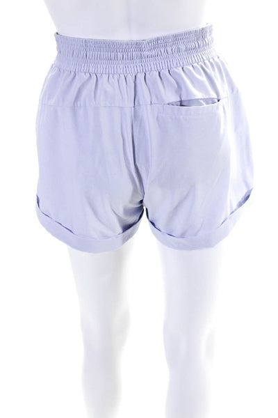 Lululemon Womens Drawstring Waist Athletic Cuffed Shorts Powder Blue Size 4