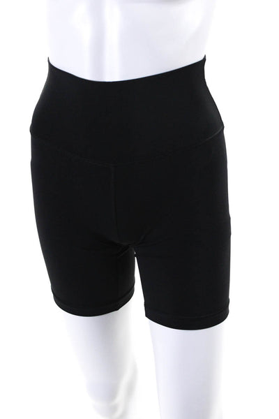 TNA Womens High Rise Pull On Athletic Biker Shorts Black Size Extra Small