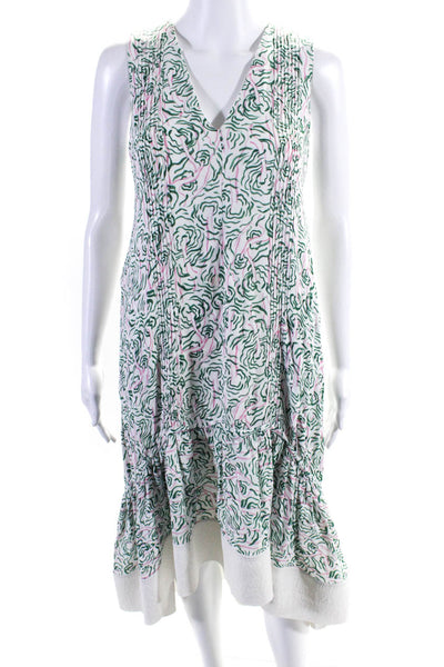 3.1 Phillip Lim Womens Stitched Hem High Low Dress Green Size 2 12212754