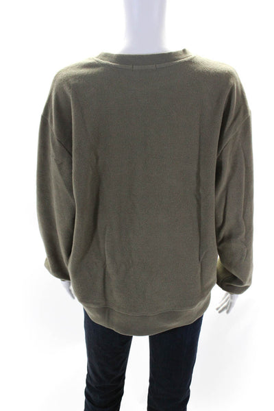 Z Supply Womens Long Sleeve Round Neck Oversized Sweatshirt Green Size Medium