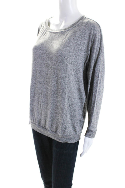 Joie Womens Crew Neck Drop Shoulder Pullover Sweater Gray Size Small