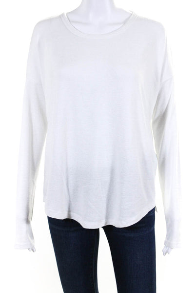 Rag & Bone Jean Womens Oversized Scoop Neck Sweatshirt White Size Medium