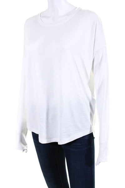 Rag & Bone Jean Womens Oversized Scoop Neck Sweatshirt White Size Medium