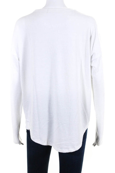 Rag & Bone Jean Womens Oversized Scoop Neck Sweatshirt White Size Medium