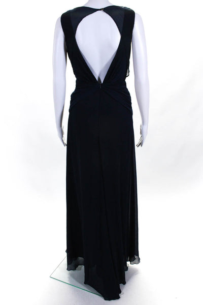 Badgley Mischka Womens Navy Petunia Gown Blue Size 2 11698902