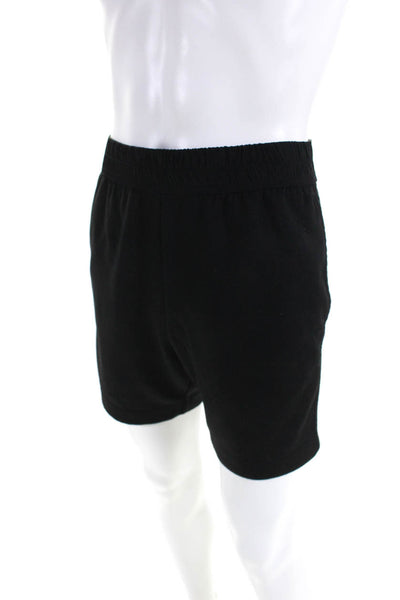 Theory Mens Elastic Waist Mid Rise Pull On Shorts Black Size Extra Small