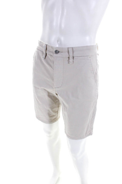 Joes Mens Mid Rise Flat Front Casual Khaki Shorts Light Beige Cotton Size 29