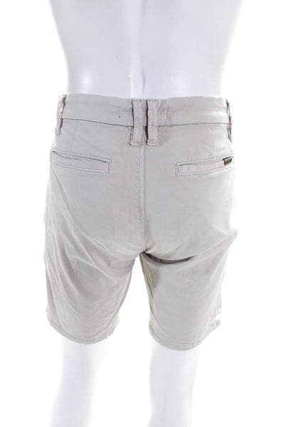 Joes Mens Mid Rise Flat Front Casual Khaki Shorts Light Beige Cotton Size 29