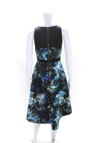 nha khanh Womens Blue Into the Galaxy Dress Blue Size 6 10404161